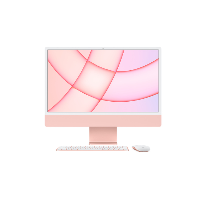 Apple iMac MGPN3 24" - Apple M1 Chip With 8-Core CPU & 8-Core GPU - 08GB 512GB SSD 24" 4.5K Retina Display macOS (Pink, 2021)