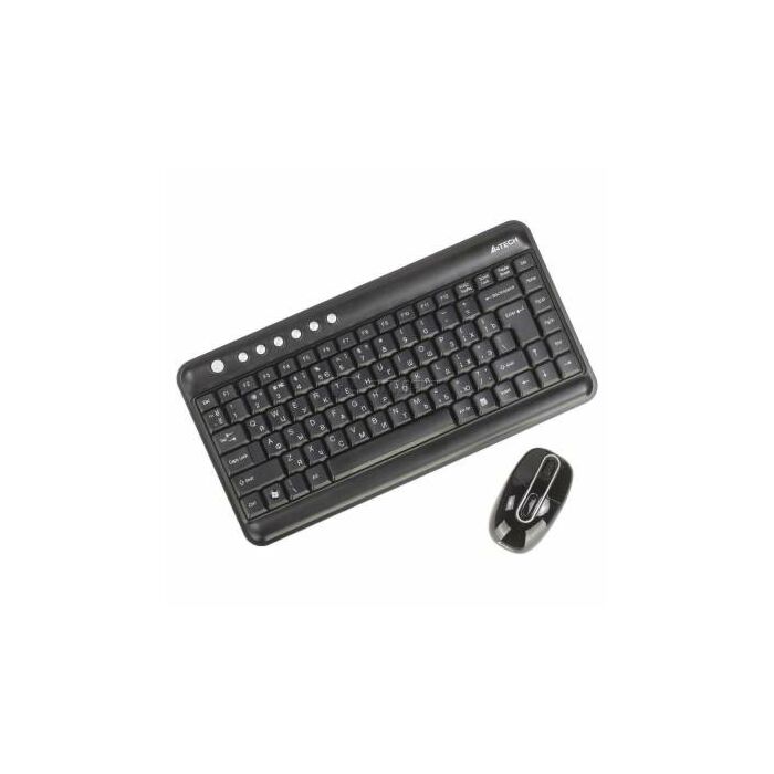 A4Tech Wireless Keyboard & Mouse Mini Set 7600N Black Padless
