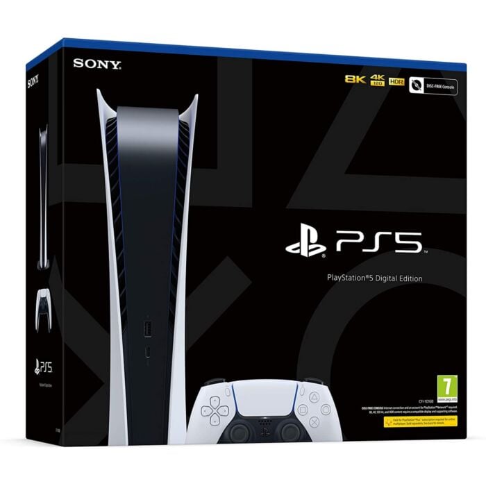 Sony PlayStation 5 - 825GB 8K Ultra HD Console (Asian, Digital Version)