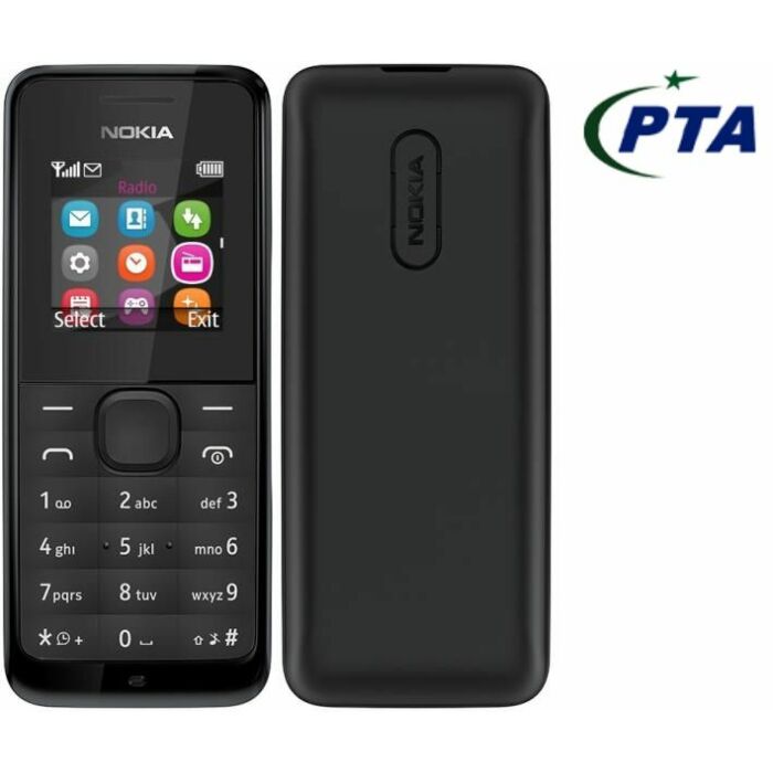 Nokia 105 Dual Sim 4MB F.M Radio Black (Brand Warranty)