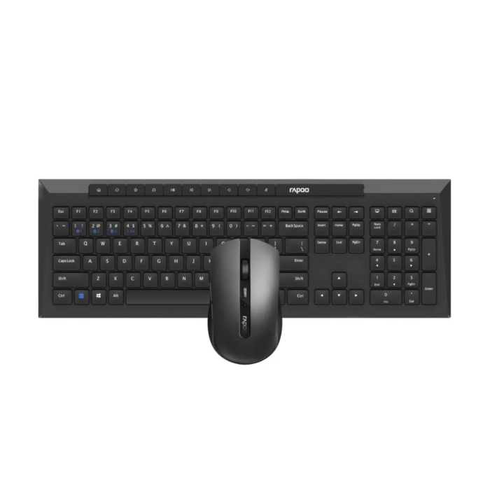 Rapoo 8210M Multi-Mode 2.4GHz Wireless Keyboard and Mouse Combo (Black, NEW)