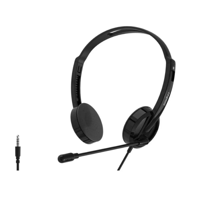 Rapoo H101 Wired Stereo Headset (Black, NEW)