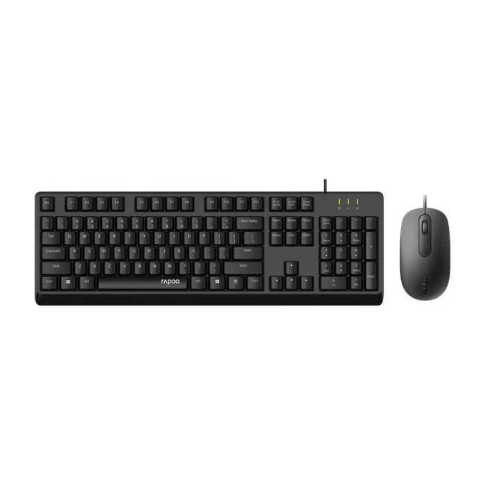 Rapoo X130 PRO Wired Keyboard and Mouse Combo (Black, NEW)