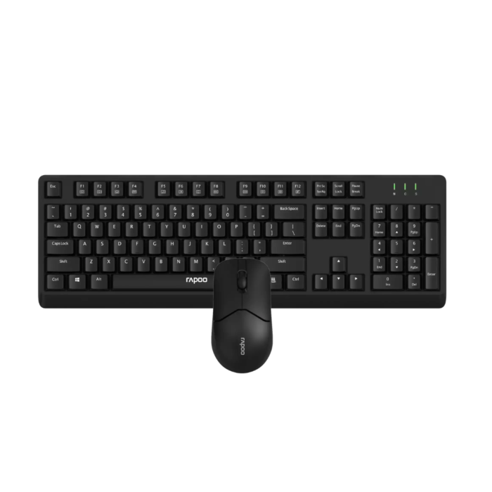 Rapoo X1500 PRO 2.4GHz Wireless Keyboard and Mouse Combo (Black, NEW)