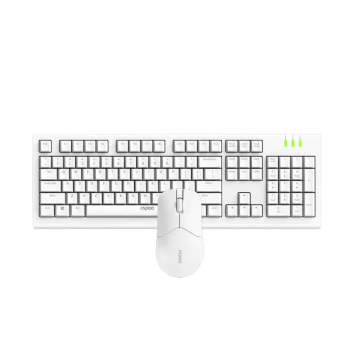 Rapoo X1500 PRO 2.4GHz Wireless Keyboard and Mouse Combo (White, NEW)