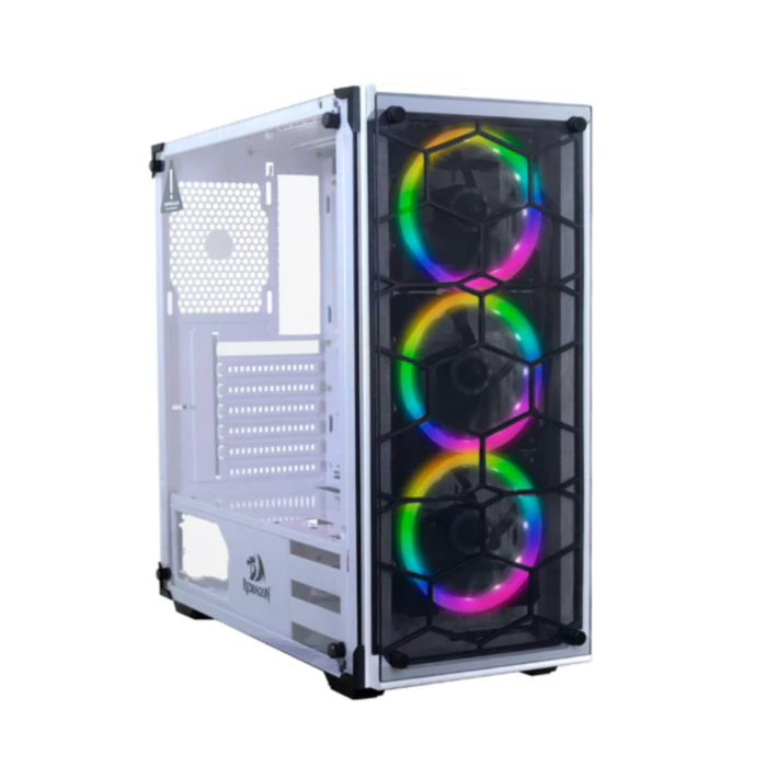 Redragon Wheel Jack GC606 RGB Gaming PC Case (White, NEW)