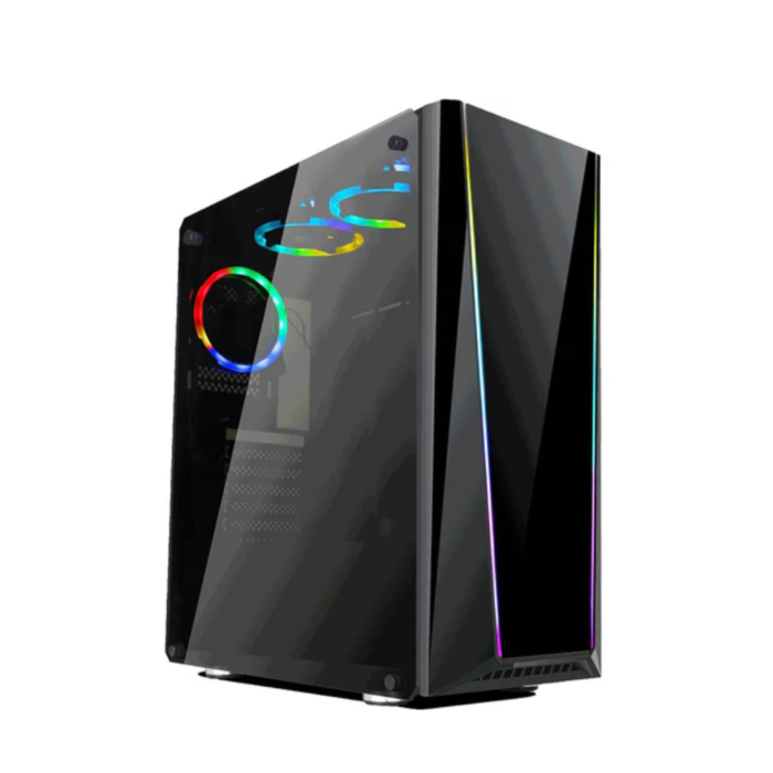 Redragon Tailgate GC702 Tempered Glass RGB Gaming PC Case (Black, NEW)