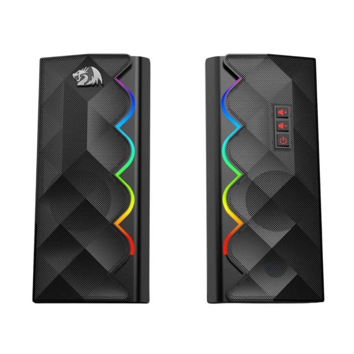 Redragon GS522 Cipher 2.0 Channel RGB PC Gaming Speaker (Black, NEW)