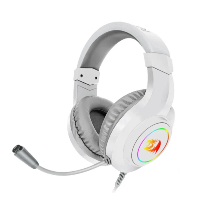 Redragon H260W Hylas RGB Wired Gaming Headphones (White, NEW)