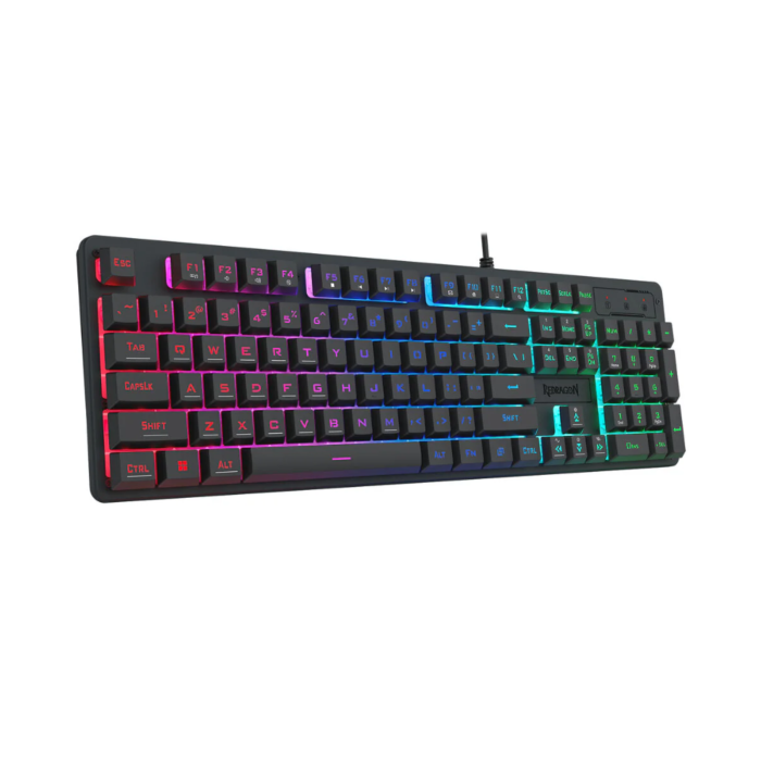 Redragon Netherbane K521 Full Size 104 Keys Membrane RGB Gaming Keyboard (Black, NEW)