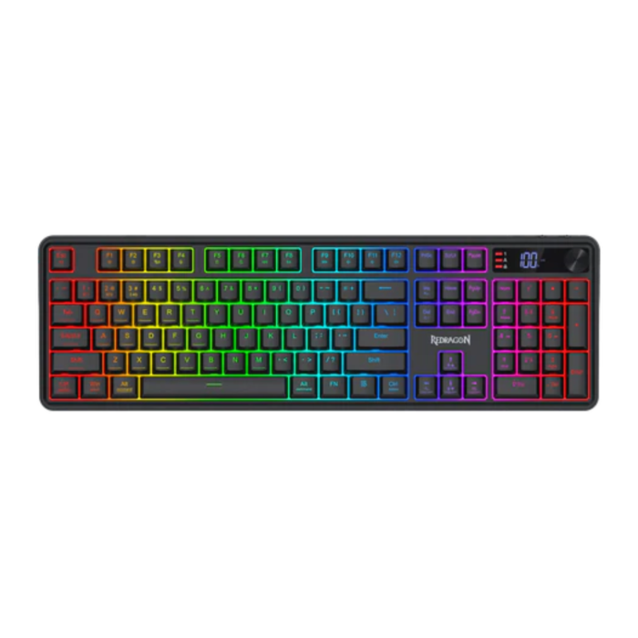 Redragon Volcano K526 Pro RGB Wireless Membrane Gaming Keyboard (Black, NEW)