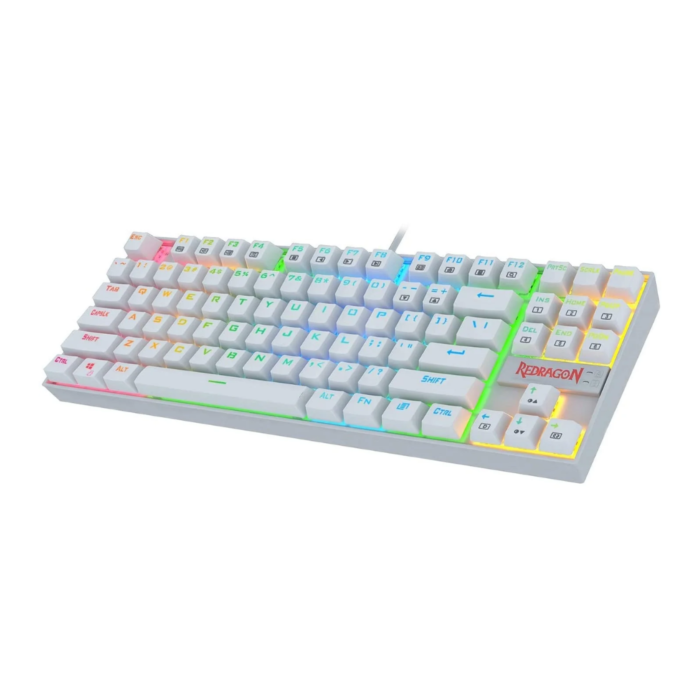 Redragon K552W Kumara 87 Keys RGB Mechanical Gaming Keyboard (White, NEW)