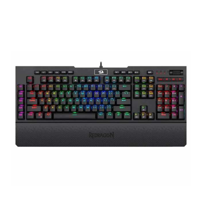 Redragon K586 Brahma 9 Macro Keys RGB Mechanical Wired Gaming Keyboard (Black, NEW)