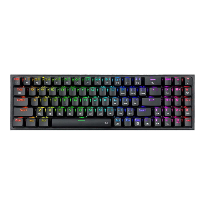 Redragon K628 Pollux 78 Keys RGB (Wired, Wireless 2.4G, Bluetooth) Triple Mode Gaming Keyboard (Black, NEW)
