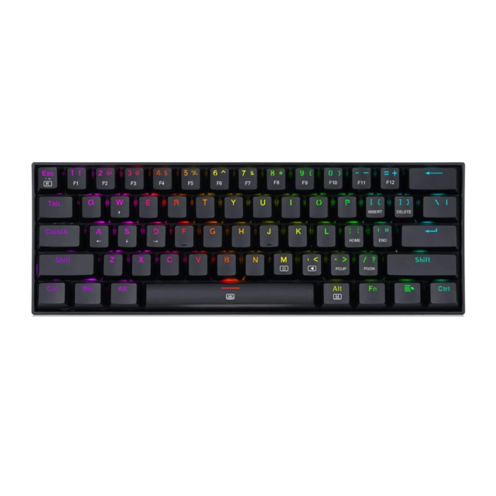 Redragon K630 Dragonborn 61 Keys RGB Wired Mechanical Gaming Keyboard (Black, NEW)