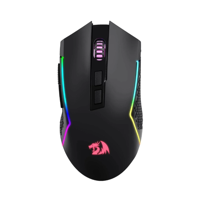 Redragon M693 Trident Pro RGB 8000 DPI (Wired, Wireless 2.4G, Bluetooth) Triple Mode Gaming Mouse (Black, NEW)