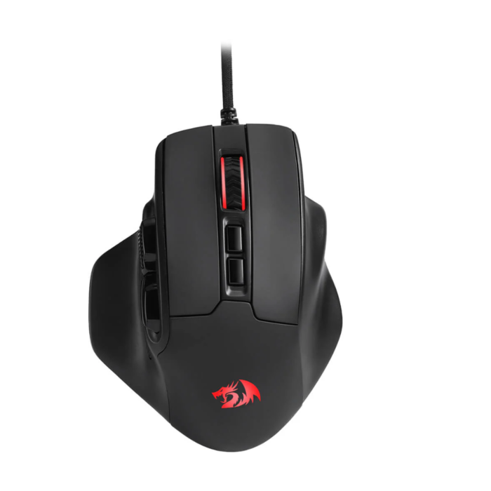 Redragon M806 Bullseye 12400 DPI RGB Wired Gaming Mouse (Black, NEW)