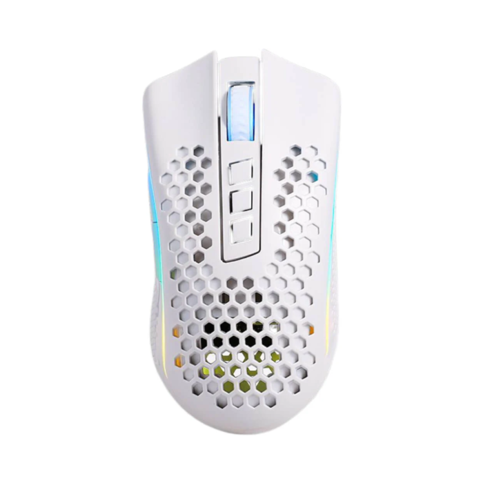 Redragon M808W-KS Storm Pro 16000 DPI RGB Wireless Dual Mode Gaming Mouse (White, NEW)