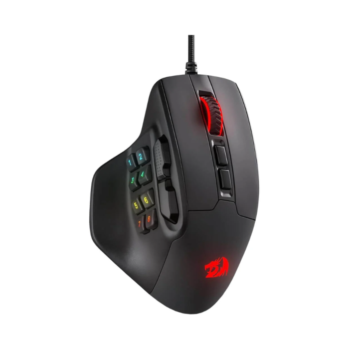 Redragon M811 Aatrox 12400 DPI 15 Buttons RGB Wired Gaming Mouse (Black, NEW)