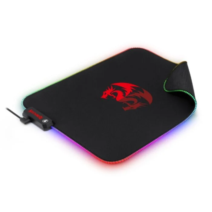 Redragon P026 Pluto RGB Led Large Soft Matt Non-Slip Base Gaming Mouse Pad (Black, NEW)
