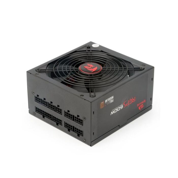 Redragon RGPS GC-PS003 600W 80 Plus Bronze Full Module Gaming PC Power Supply (Black, NEW)