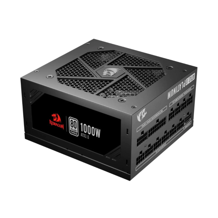 Redragon PS017 1000W 80 Plus Platinum Full Modular Gaming PC Power Supply (Black, NEW)