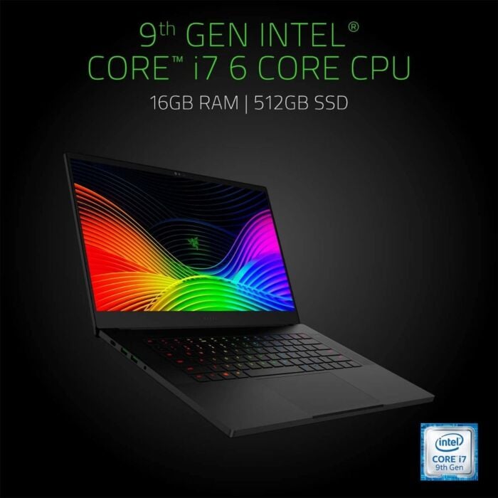 Razer Blade 15 - 9th Gen Ci7 HexaCore Coffee Lake Processor 16GB 512GB SSD 8-GB NVIDIA GeForce RTX2080 GDDR6 With Max Q Design 15.6" Full HD 1080p 240Hz LED Razer Chroma RGB Backlit KB W10