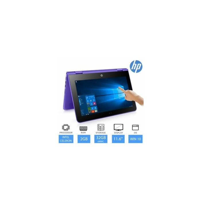 HP Stream x360 11 - AA000 - Intel Celeron 02GB 32GB eMMC 11.6" HD LED Touchscreen Convertible W10 (Colors Available, Open Box)