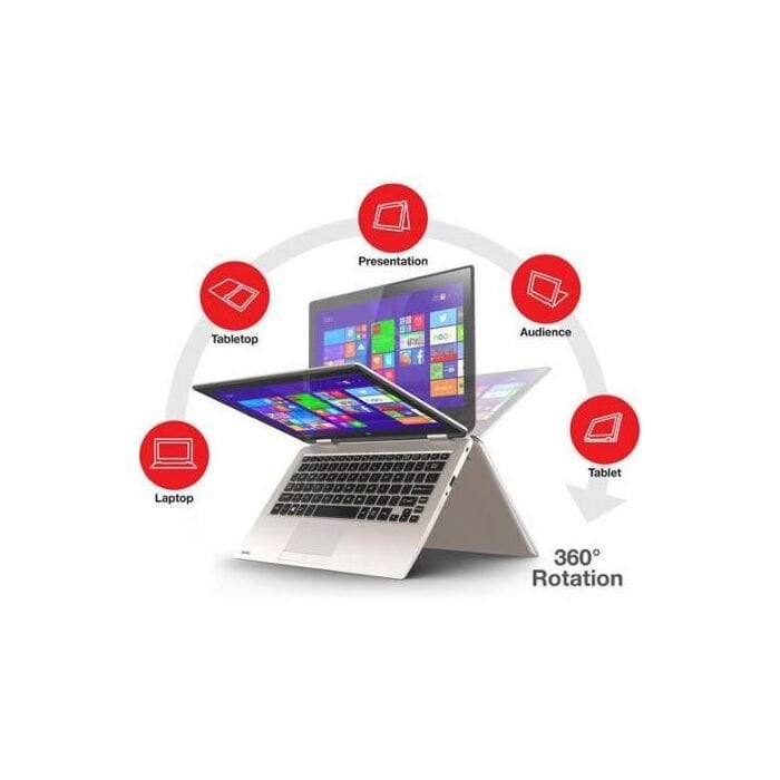 Toshiba Satellite Radius 11 L10W-C-2019 Intel Celeron 04GB 500GB 11.6" x360 HD LED 720p Convertible Touchscreen W10 (Satin Gold)