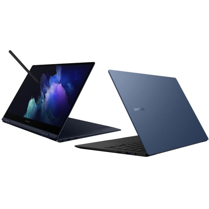 Samsung Galaxy Book Pro 360 - Tiger Lake - 11th Gen Core i7 QuadCore 16GB 01-TB SSD Intel Iris Xe Graphics 15.6" Full HD 1080p AMOLED 370nits Convertible Touchscreen Dolby Atmos Sound AKG Speakers Backlit KB FP Reader TPM W10 (Mystic Navy, S-Pen Included)