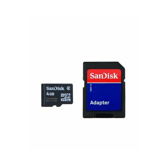 Sandisk 4gb Microsdhc Card With Sd Adpater