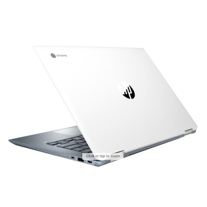 HP ChromeBook x360 14 DA0005TU - 8th Gen Core i3 08GB 64GB eMMC Intel HD Graphics 14" Full HD 1080p IPS MicroEdge Touchscreen Convertible Display B&O Play ChromeOS (White Top, Blue Base, Open Box)