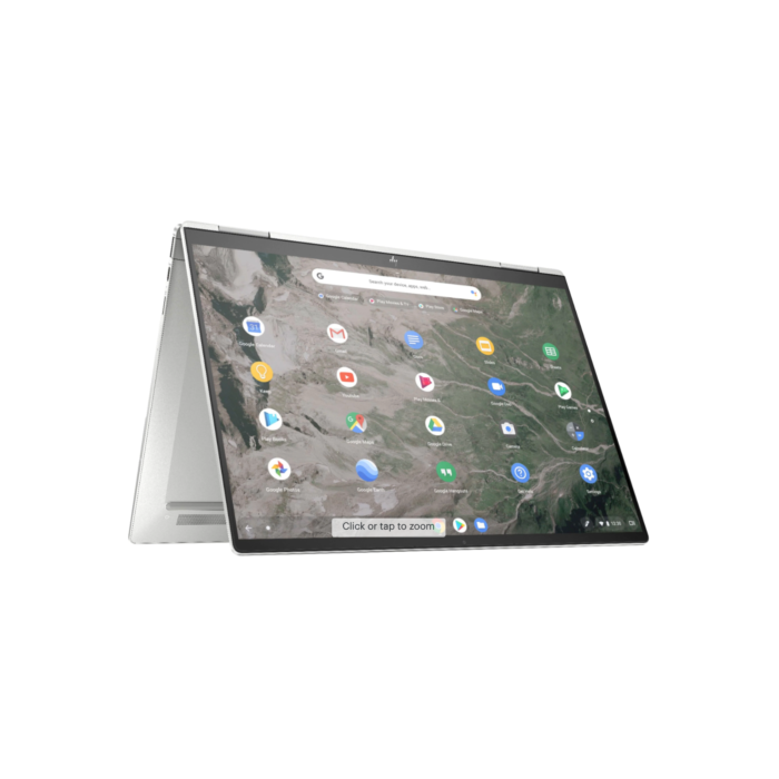 HP Chromebook x360 13C CA0502tu - Comet Lake - 10th Gen Core i5 QuadCore 08GB 256GB SSD Intel UHD Graphics 13.5" WUXGA+ 1280p IPS MicroEdge Touchscreen Convertible Display B&O Play Backlit KB FP Reader ChromeOS (Mineral Silver Aluminium, Open Box)