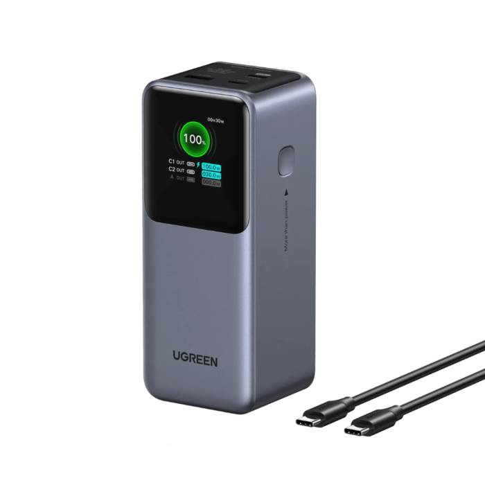 UGREEN 35524B 20000mAh 130W Fast Charging Power Bank (Grey, NEW)