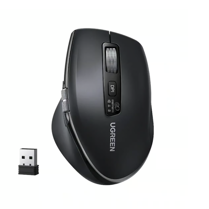 UGREEN 45792 2.4G and Bluetooth Dual-Mode Wireless Mouse (Black, NEW)