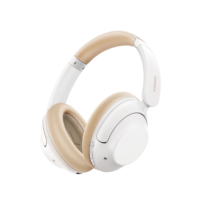 Ugreen HiTune Max5 Hybrid Active Noise Cancelling Wireless Headphones (White, NEW)