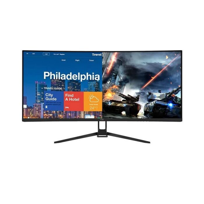EASE PG34RWI 34-Inch QHD 1440p 60Hz Curved IPS Monitor (Black)