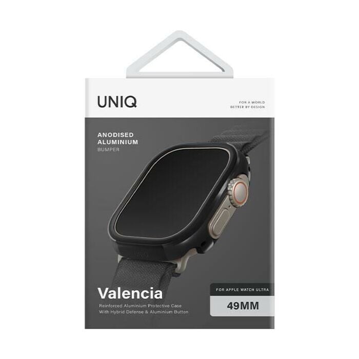 UNIQ Valencia Watch Case for Apple Watch Ultra 49mm – Midnight (Black)