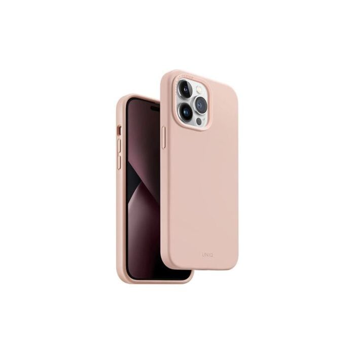 Uniq Hybrid Lino Case iPhone 13 Pro Max (Blush Pink)