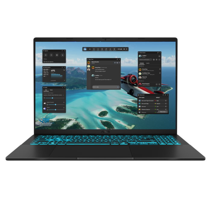 Asus VivoBook 16 V3607VU - Raptor Lake - Intel Core 7 240H Processor 16-GB 1-TB SSD 6-GB NVIDIA RTX4050 GDDR6 GC 16" WUXGA 1200p 144Hz Display Backlit KB DOS (Matte Black, 2 Years ASUS Direct Local Warranty)