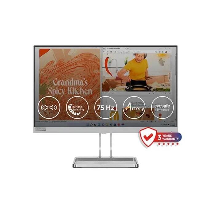 Lenovo L22i-40 21.5-Inch Full HD 75 Hz IPS Panel Monitor (Gray)