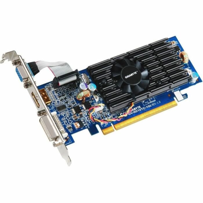 Gigabyte NVIDIA GeForce G-210 1GB 64-Bit DDR3 PCI Express Graphic Card (GV-N210D3-1GI) 