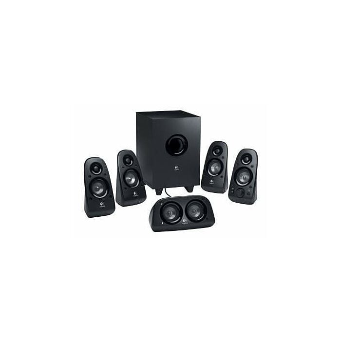 Logitech Z506 Surround Sound Speakers Z506 (5.1) 4 Satellites Speakers & 1 Centre 3D Stereo - Black