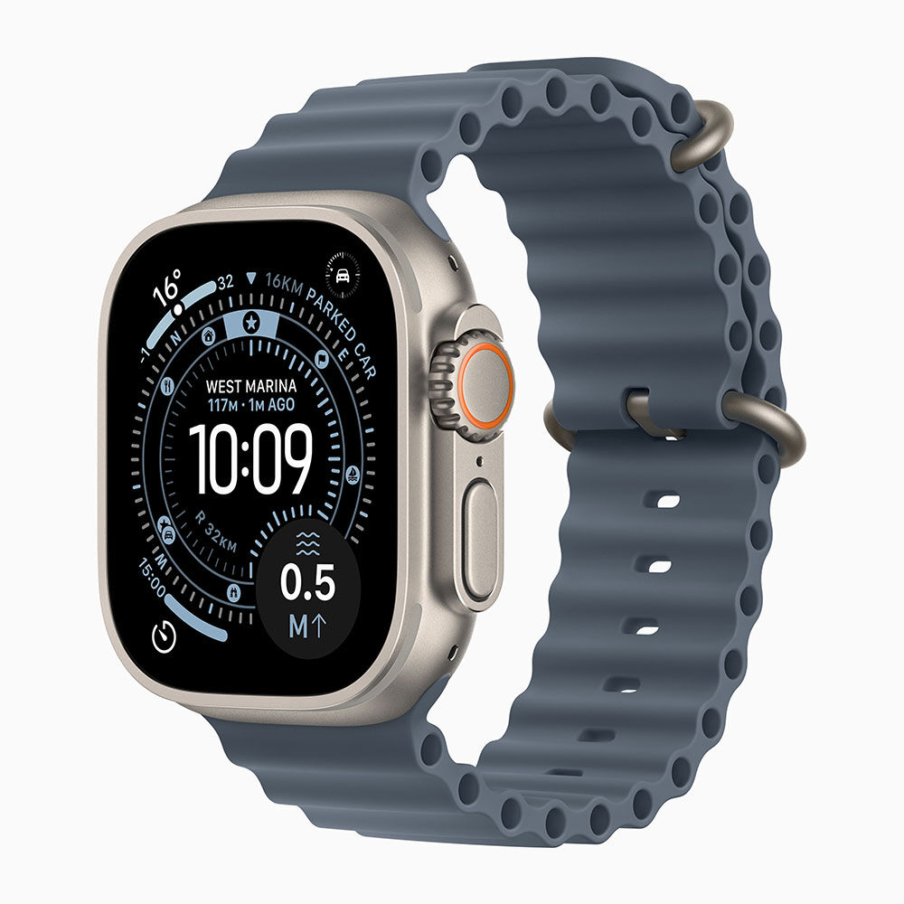 Apple Ultra 3 Watch 49mm Always-On Retina Display Natural Titanium Case With Blue Ocean Band (2025, NEW)