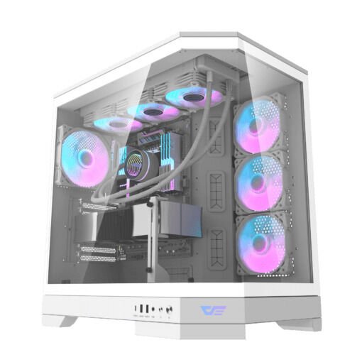 Dark Flash DQX90 ATX Gaming Tower PC Case (White)