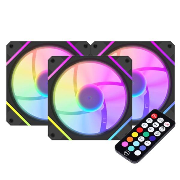 DarkFlash Aigo DM12F A-RGB Cooling Fans 3 in 1 with controller and remote