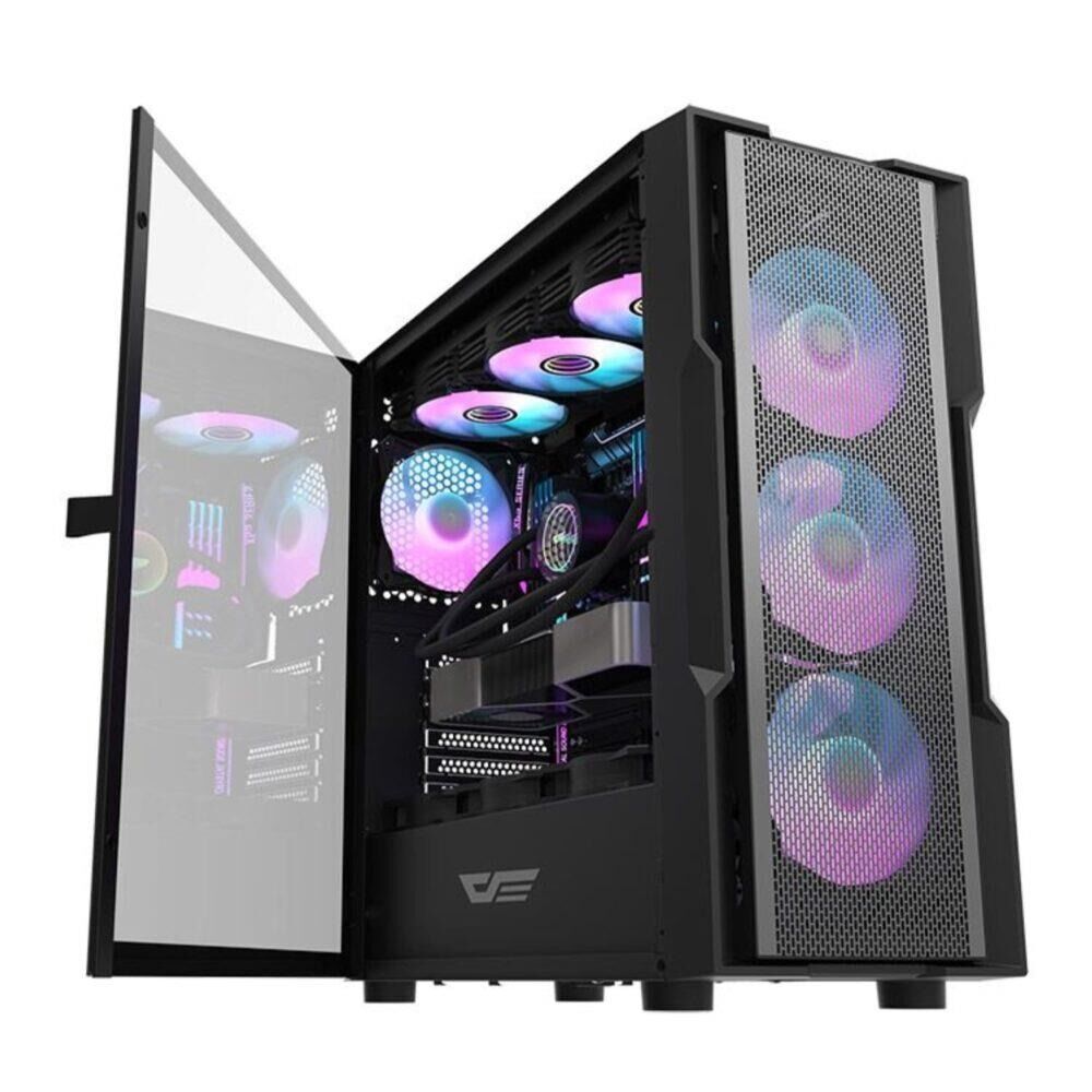 DarkFlash DK431 RGB Mid-Tower ATX Case With 4 Fans - Black