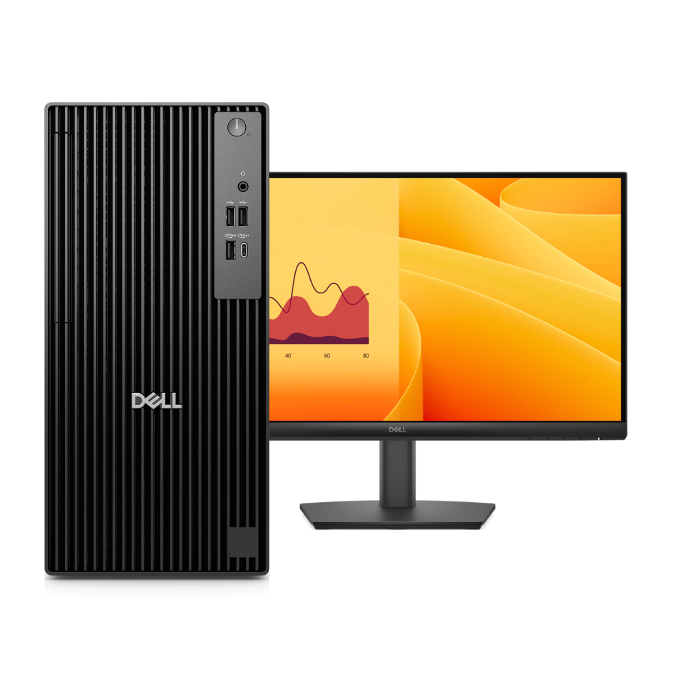 Dell Pro QCT1250 Tower PC - Raptor Lake - 14th Gen Core i5 14500 Processor 8-GB 512-GB SSD Intel Integrated Graphics Keyboard & Mouse Included with Dell Pro E2225HM 21.5-Inch Display Monitor (Black, 3 Years Direct Local Warranty, NEW)