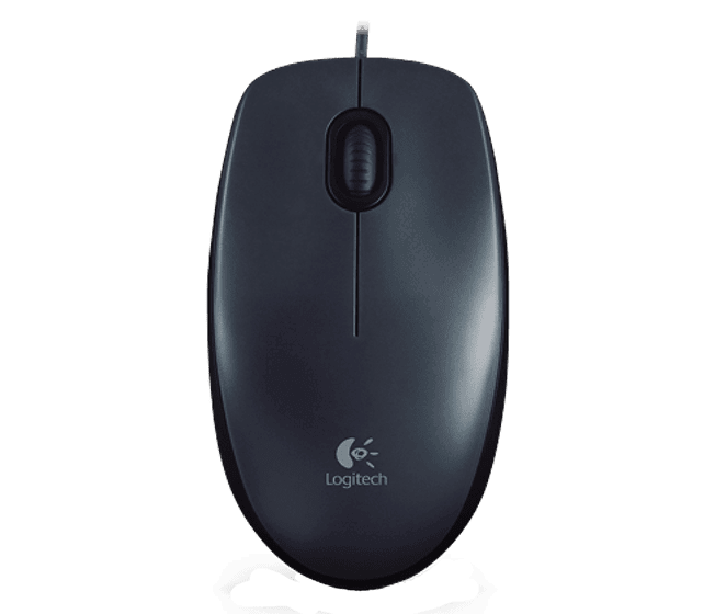 Logitech M90 Optical Wired Mouse (Black, NEW)
