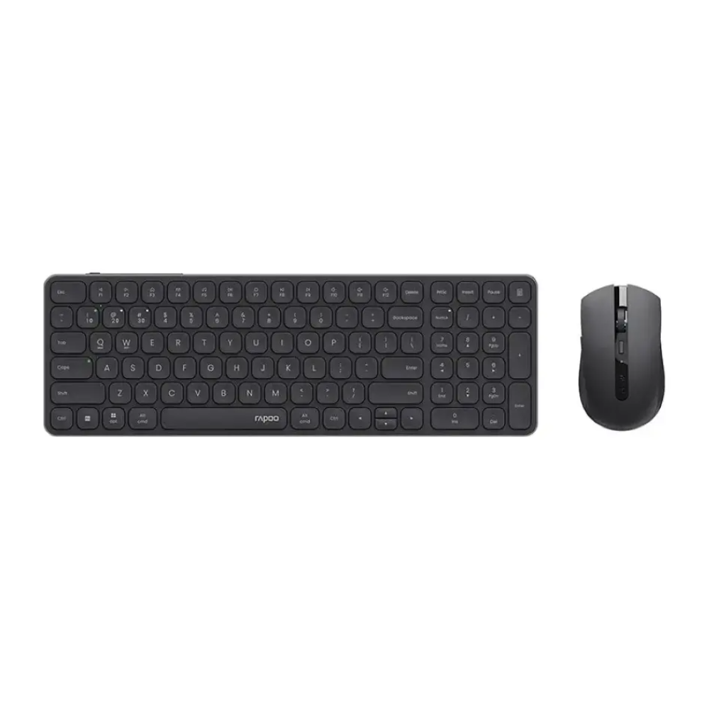Rapoo 9350S Multi-Mode 2.4GHz Ultra-Slim Wireless Keyboard and Mouse Combo (Black, NEW)